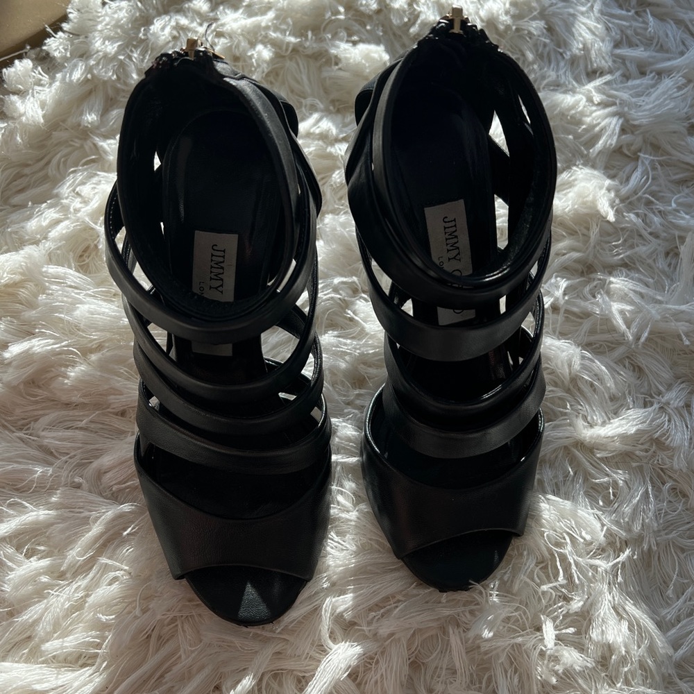 Jimmy Choo Strappy Leather Sandals - Picture 4 of 15